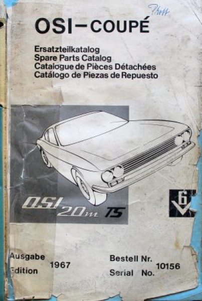 OSI Ford Coupe 1967 Spare Parts Catalog (2221)